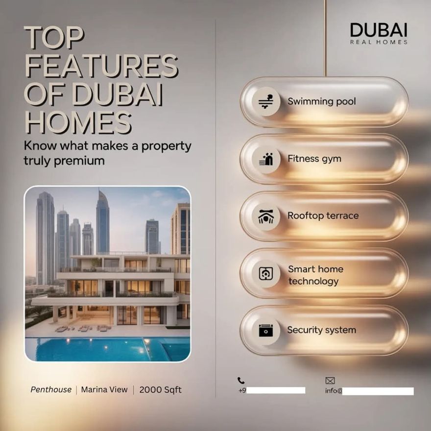 Dubai Real Homes — Property Feature Infographics